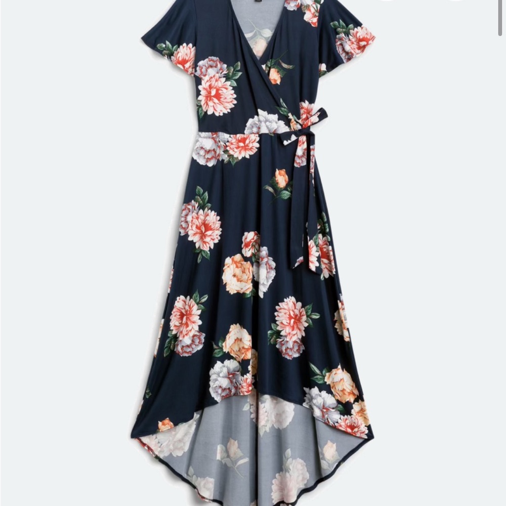 EUC Floral Wrap Dress